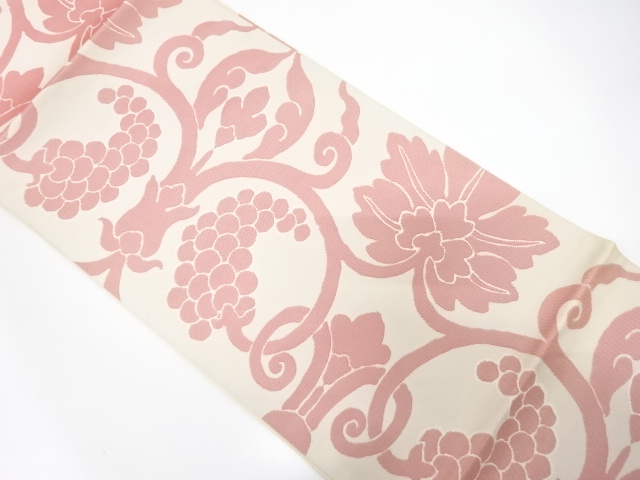 JAPANESE FUKURO OBI / WOVEN GRAPE ARABESQUE